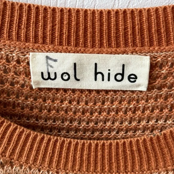Wol Hide Organic Cotton Textured Knit Short Sleeve Sweater - Picture 3 of 4